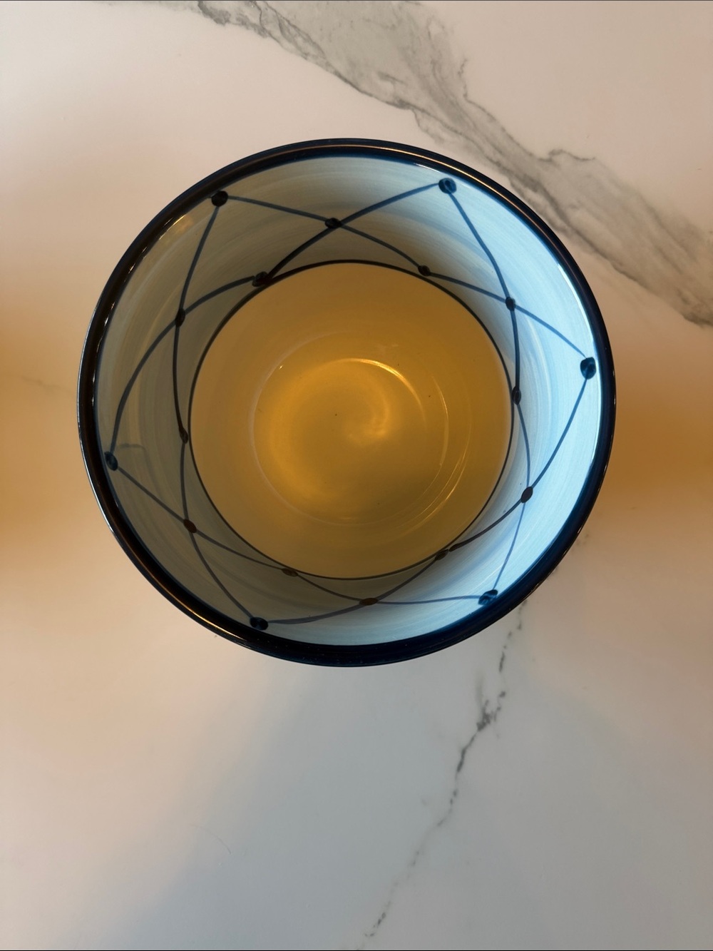 Decorative Blue and Yellow Ceramic Bowl - Home Art